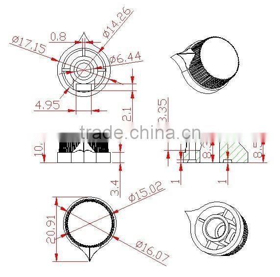 Davies 1400 Clone small round knobs for potentiometer