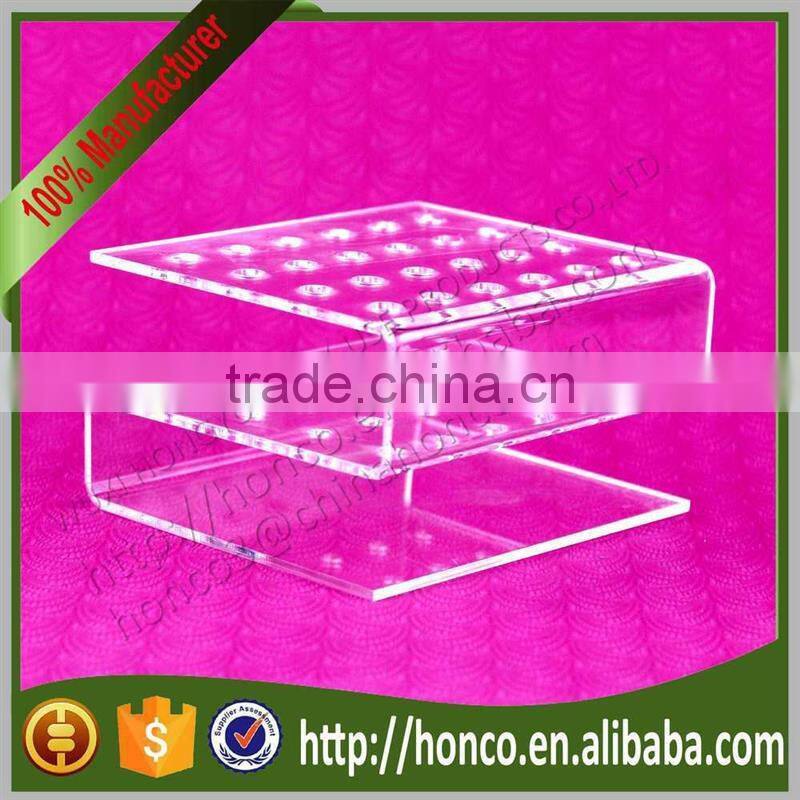 24 bins Acrylic Eyebrow Pencil Display Pen Holder Rack,Clear Colur