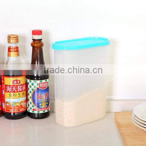 Oval 2.3L food container keep fresh with cover--blue