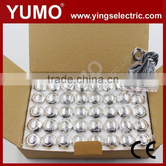 JS19B-10-J-N ROHS 19mm domed 1NO momentary screw terminal 2A/36VDC push button switch bi-color led push button switch