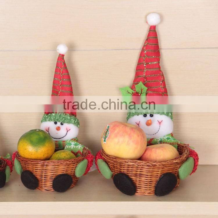 Lovely christmas deer style fine wickerwork basket for christmas gift