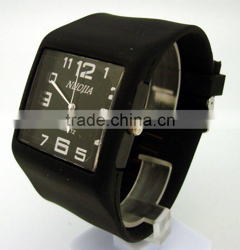 Customized logo silicone unisex wristwatch