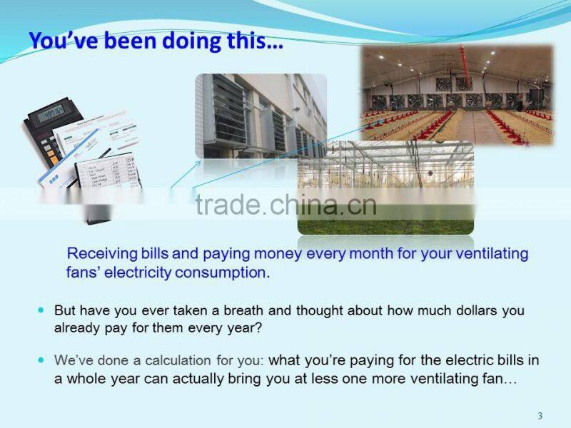 SUNNY Solar Powered 300W Industrial DC Wall Exhaust Fan Negative Pressure Air Ventilation Fan