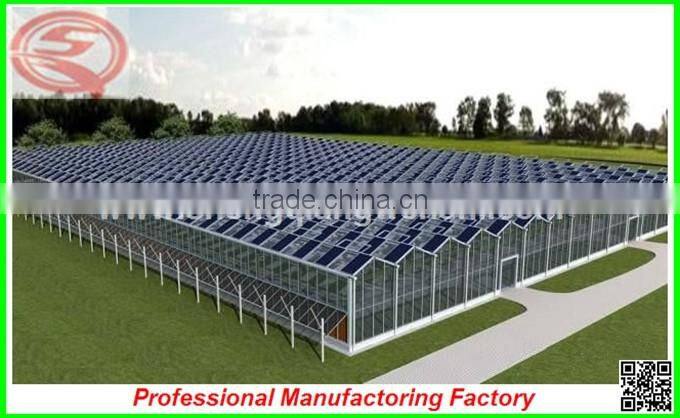 stable and hard aluminium/ steel metal type multi-span greenhouses for garden/fruit
