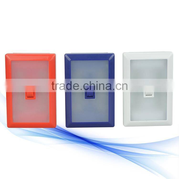 Colorful Plastic Portable LED Wall Switch Light