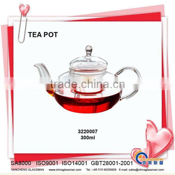 GLASS TEA POT 3220002 HEAT RESISTANT GLASS CUP