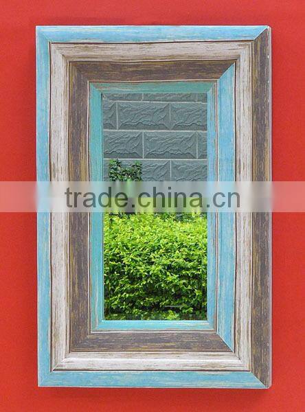 2014 outdoor decorative wood wall mirror