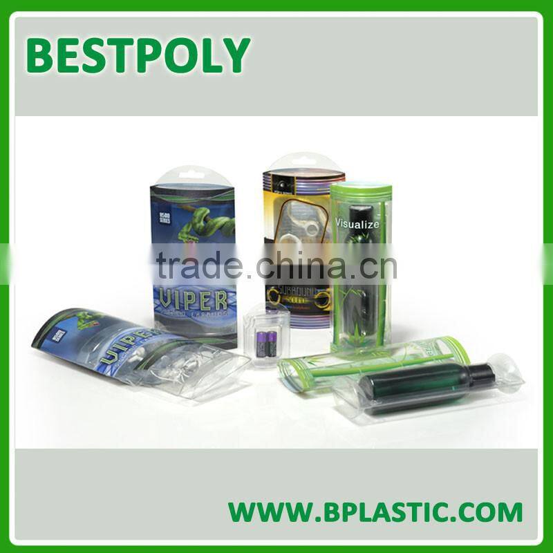 WHOLESALE CLEAR PLASTIC EARPHONE PACKAGING BOX WITH PRINTING