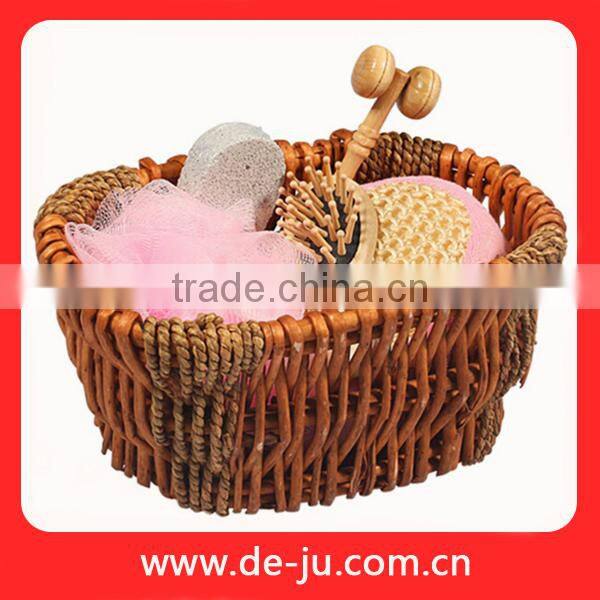 China Manufacture Cheap Pricing Small Willow Bath Set