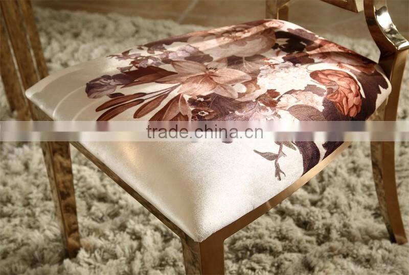flower shape fabric cover dining chair for hotel