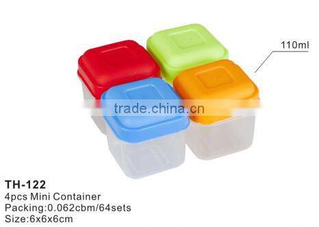 5pcs as a set square food container PP plastic storage box