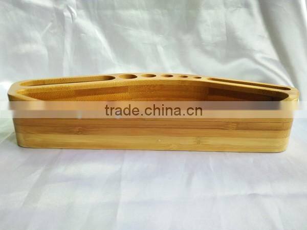 Cute design fashion bamboo table pen holder