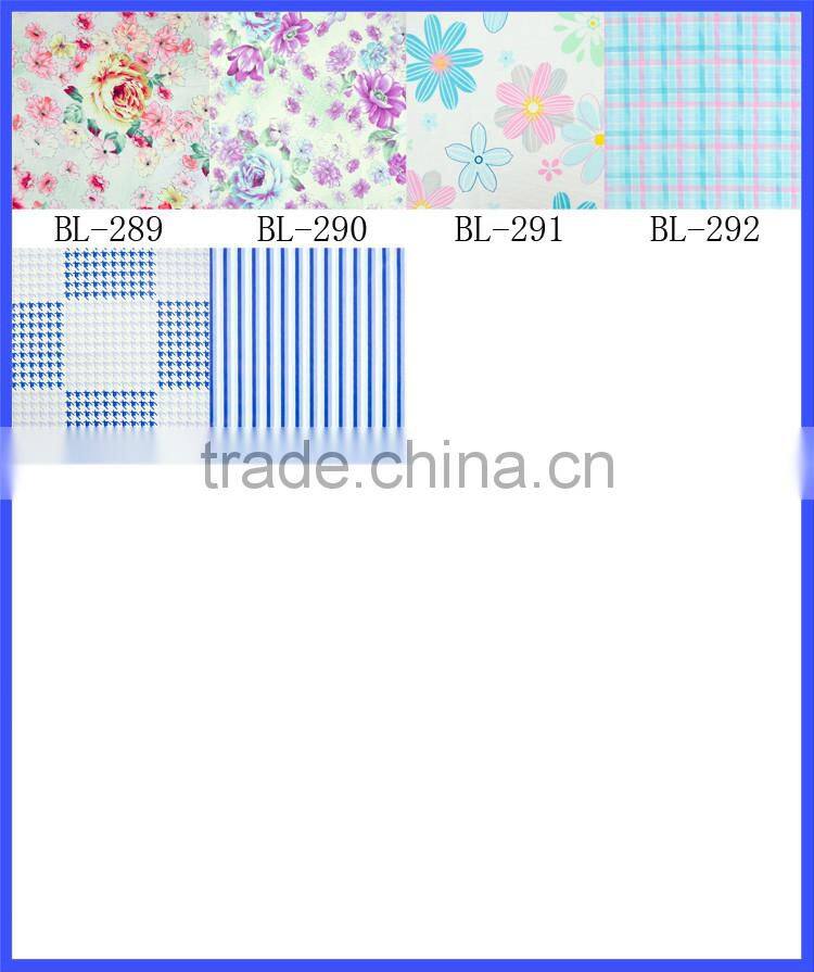 pink flower printed light blue cotton fabrics wholesale cotton fabric texile for curtain fabric