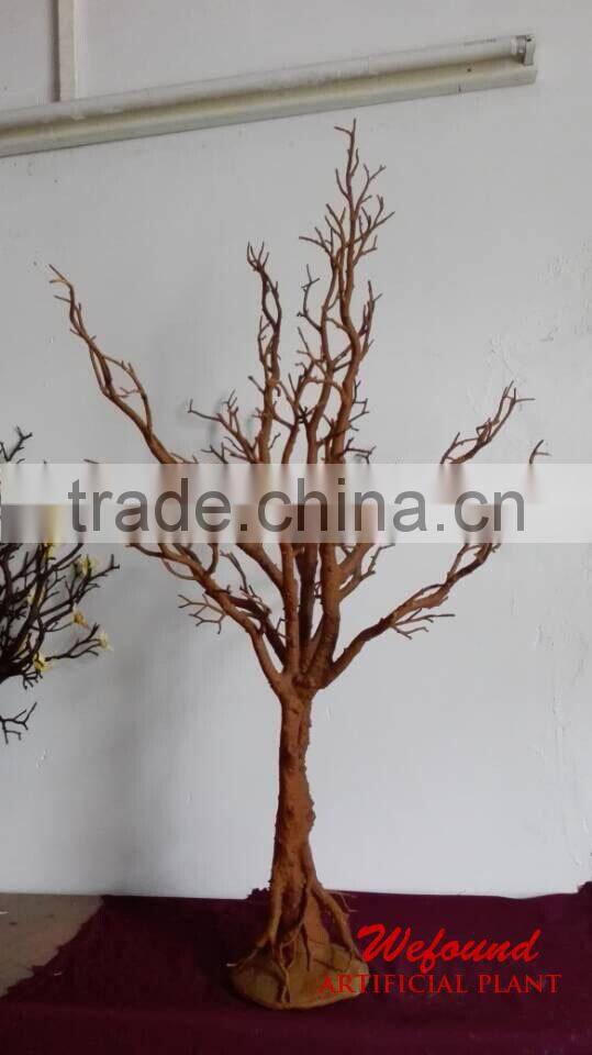 WEFOUND natural color wish tree with flowers Crystal wedding table tree