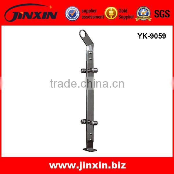 High quality double sides SUS 316 wood handrail for outdoor