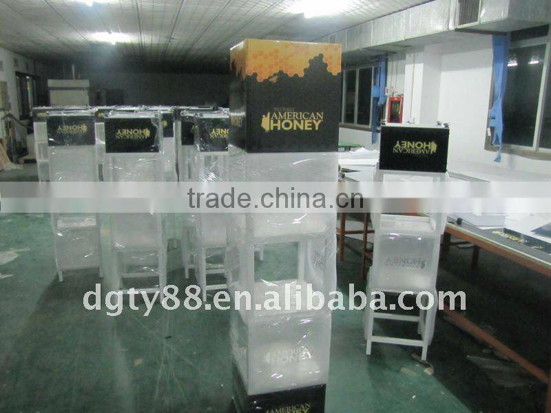 OEM factory thick film blister plastic header and foot display box