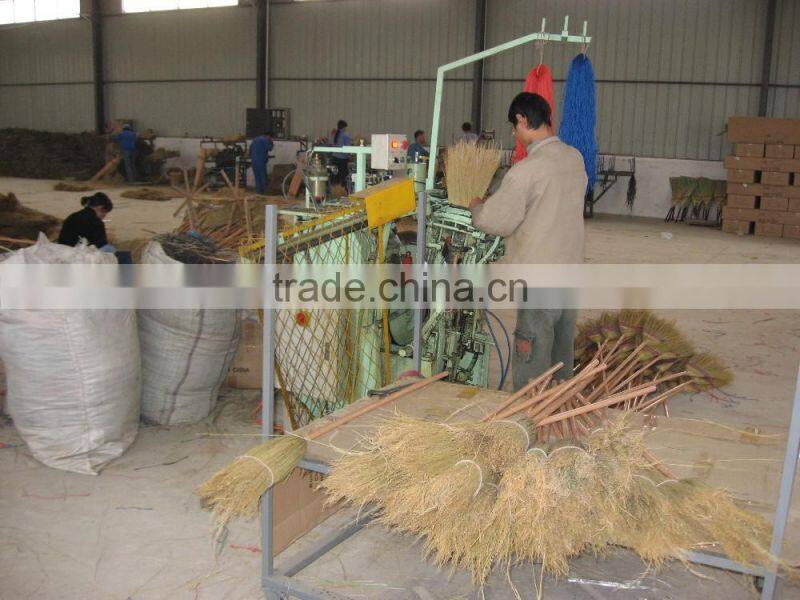 Corn Fiber Heavy-Duty Wire Banded Warehouse Soft Industrial Broom