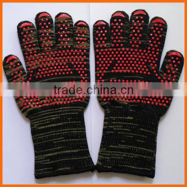 Custom Silicone Grip Heat and Cut Resistance Gloves for Kitchen Use