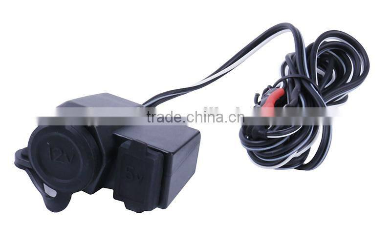 New hot selling products way socket car cigarette lighter 2 usb car charger ,h0try 12v 1.5a car charger