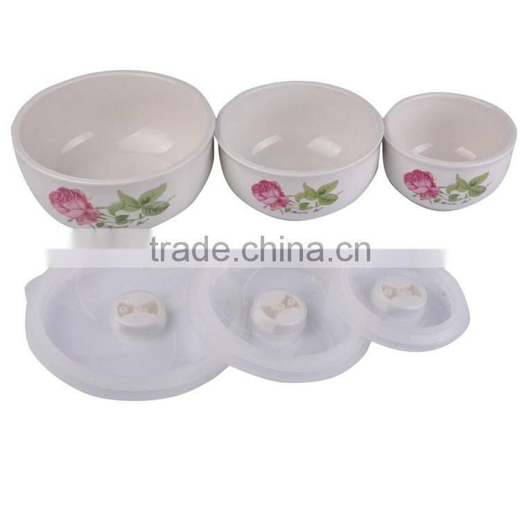 Reasonable & acceptable price 3 ceramic ware microwaveable bowls