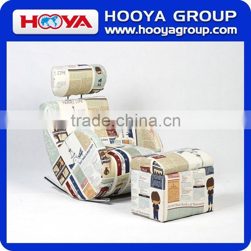 Kids rocking chair with foot stool,cartoon design, W45cm* D60cm* H68cm, 36X26X30CM