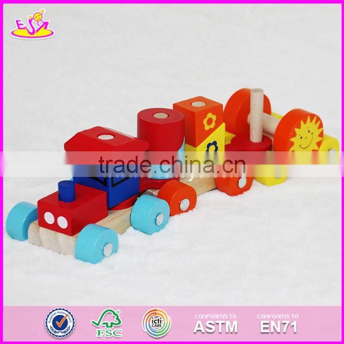 2017 New design funny children play wooden train toys W04A295