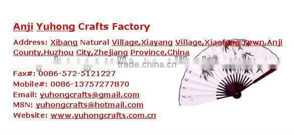 hand paited Spanish Wood Fan with Flower Pattern