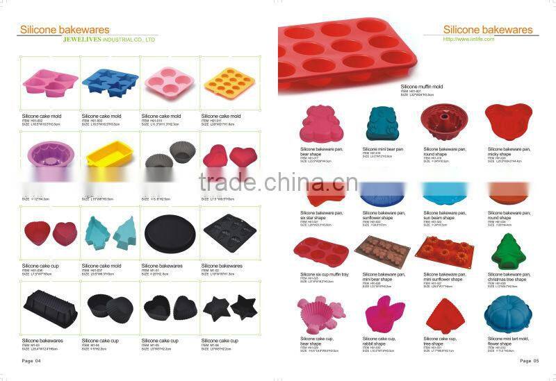 high quality silicone cookie baking cup,Chrismas tree shape silicone cake mould,silicone fruit tray