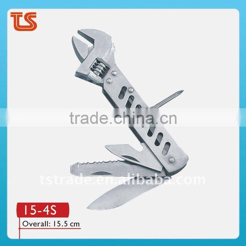 2014 new Stainless steel multi function pocket wrench tools 15-3B.