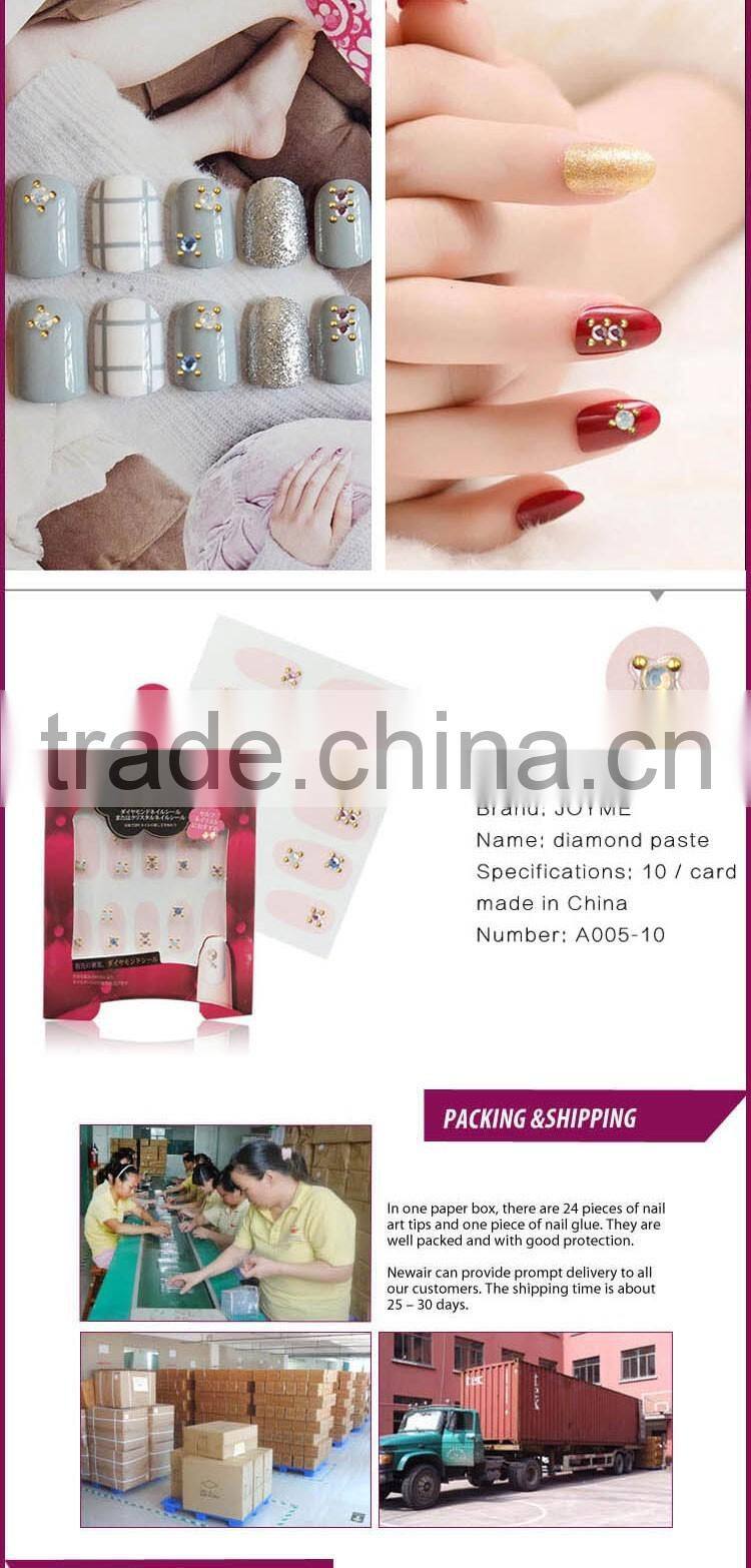 New Air 3D Nail Art Stickers Gold Stones sticker Mix Design