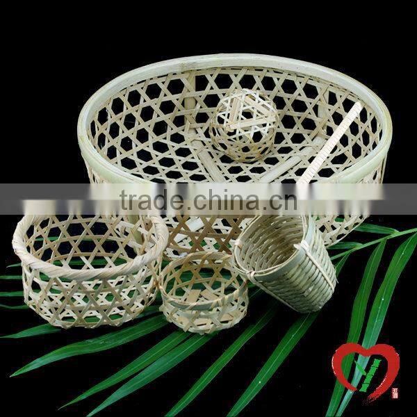 New design natural bamboo weaving basket