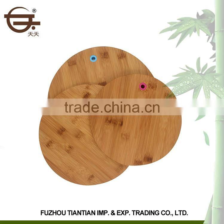 Personalized design kitchen vegetable round bamboo 3-piece cutting board
