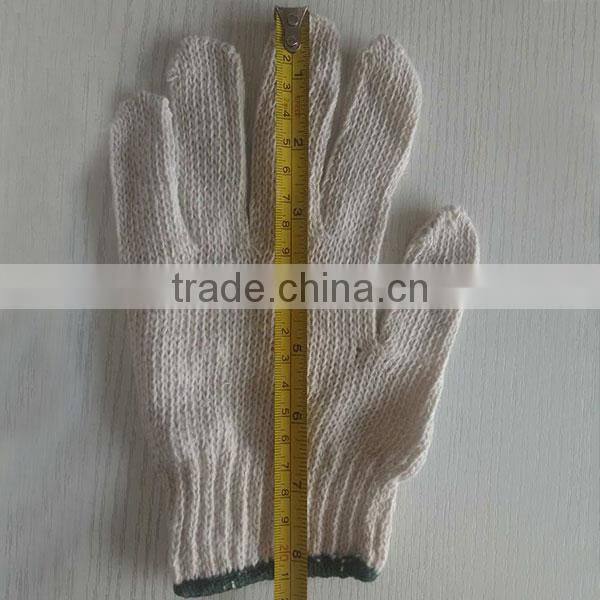 Stock Cotton And Polyester Knit Hand Work Gloves
