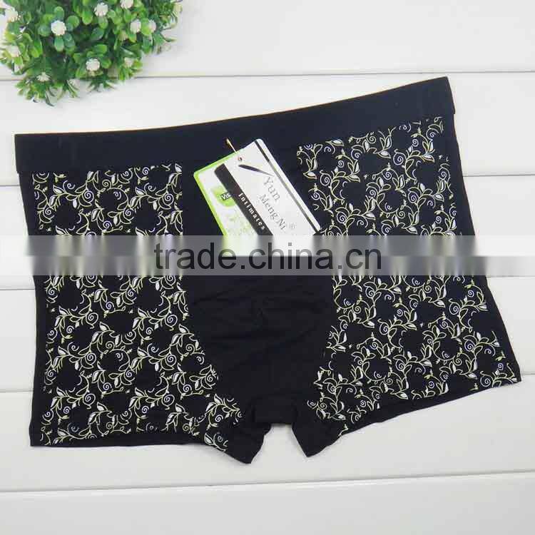 Printed geometry fashion bamboo fiber men briefs stock men boxer briefs boyshort