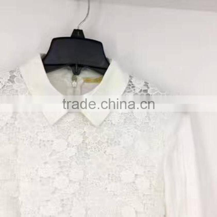 Women chiffon lace blouse stock clothes