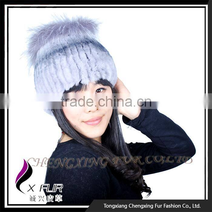 CX-C-121C Chainese Good Quality Wholesale Stock Rabbit Fur Winter Hat