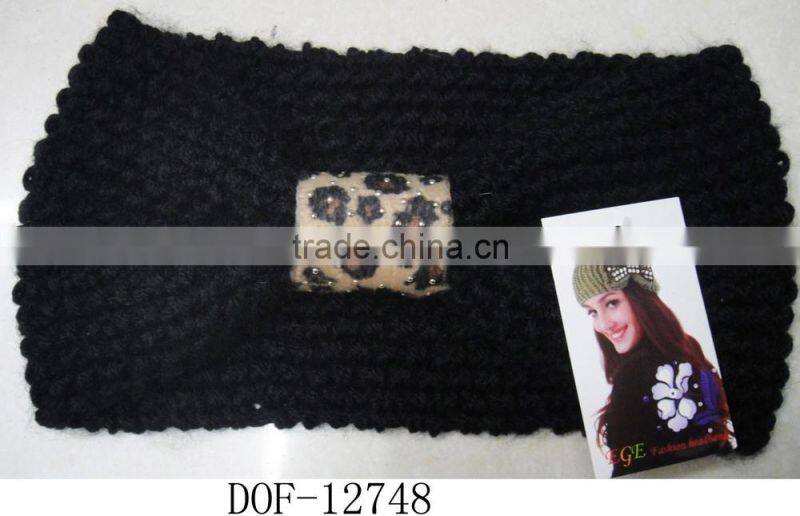 Fashion winter popular leopard knitted hot headband