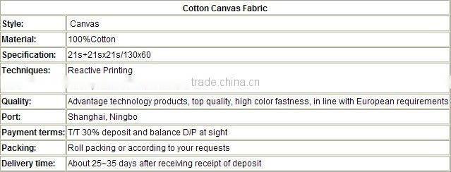 100% cotton checks canvas printed sofa cover fabric