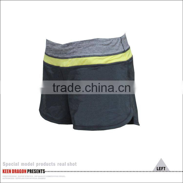 Ladies quick dry gym fitness 4 way stretch crossfit running shorts