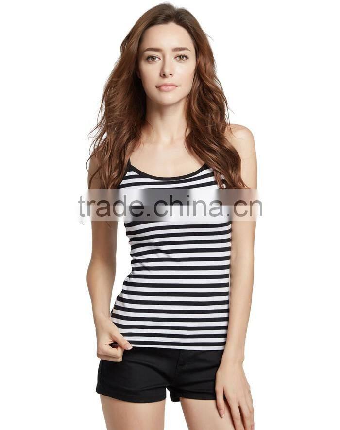 Cheap stripe plain custom stringer tank top
