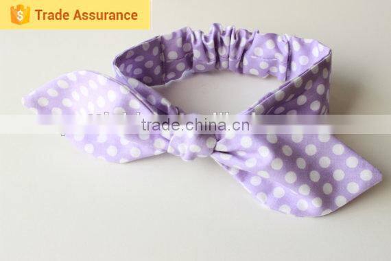 2015 latest Hot selling baby bow cotton headband