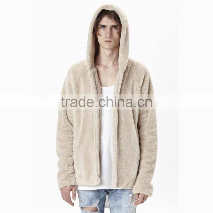 New Fashion Winter Sherpa Hoodie Men's Clothing Fabric Fleece Hoodies Men US Street Style Men's Coat