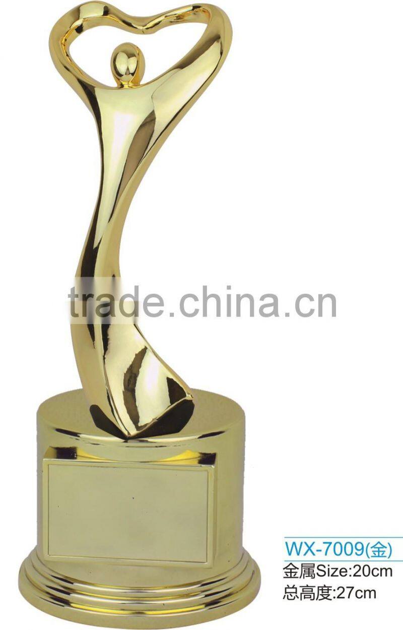 Love heart metal award Oscar statue trophy