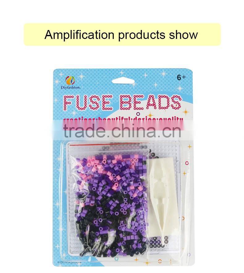 Diyfashion 5mm hama perler fuse beads Octopus set with puzzle iron paper and twezzer hama beads toys for kids 18032