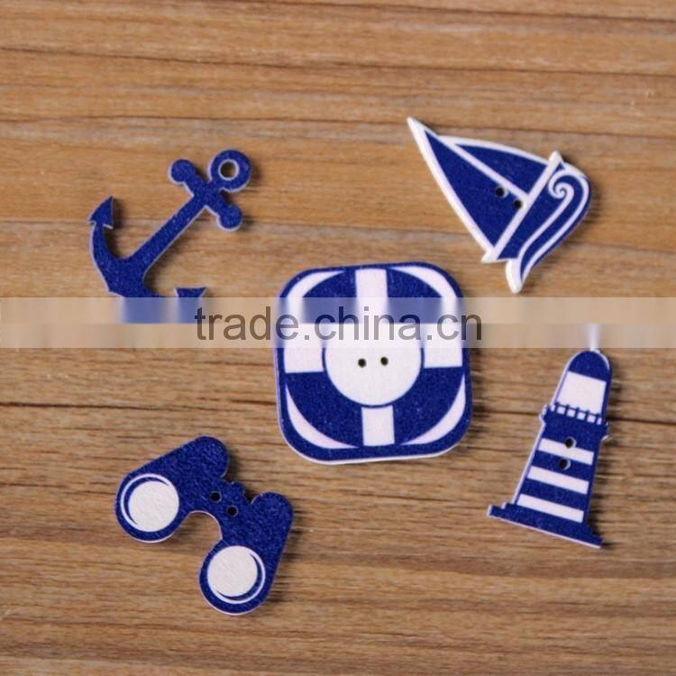 Precision navigation series wood buttons coloured drawing or pattern