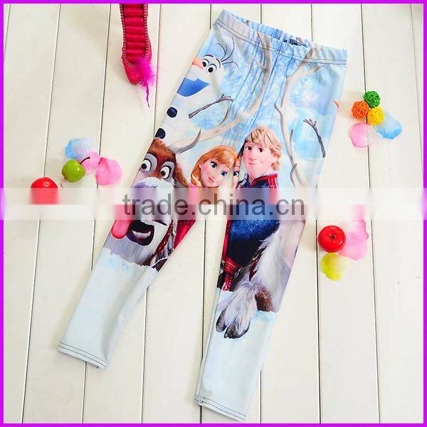 2015 spring kids leggings wholesale children cartoon print leggings