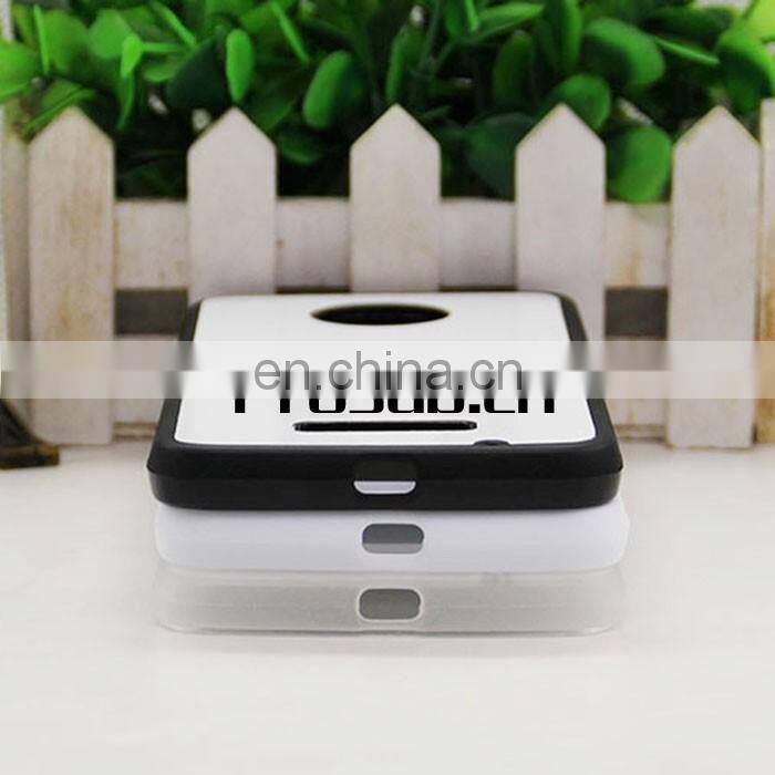 2d sublimation heat transfer PC +TPU silicon blank cell phone case with metal sheet for Prosub-Z Force