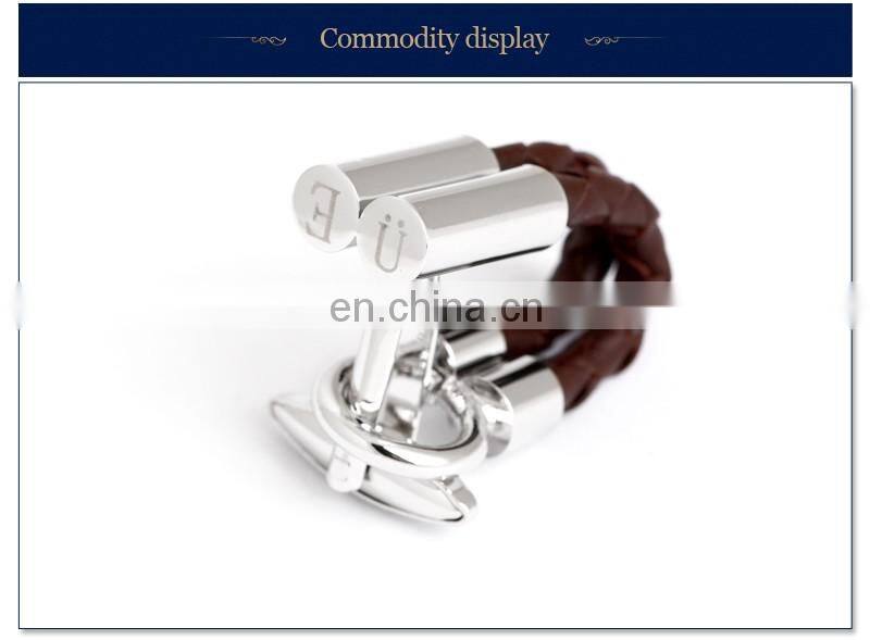 Novelty PU Leather Chain Cuff links Manufacturer
