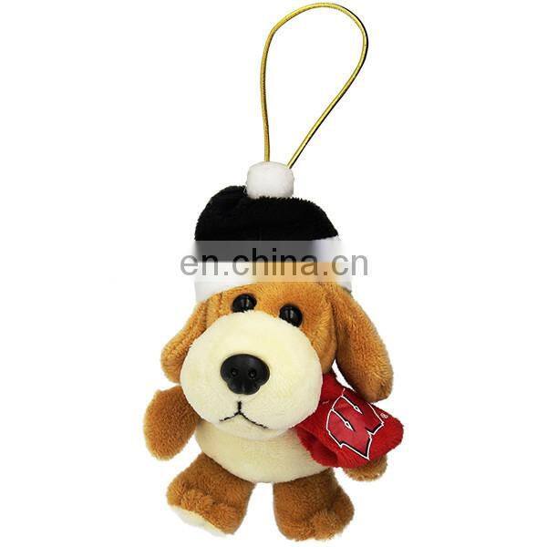 Lifelike Cheap Cute 10cm Custom Stuffed Animal Soft Dog Plush Keychain