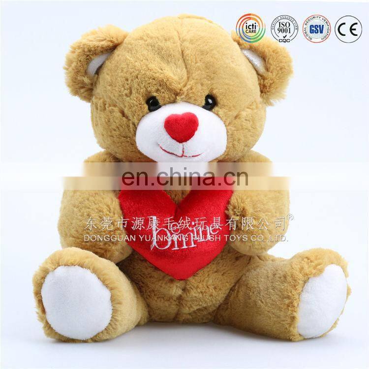 ICTI audits EN71/ 123 OEM red heart teddy bear custom in China